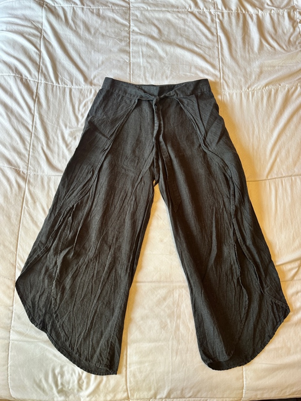 Patagonia Garden Island Hemp wWomen’s Wide-Leg Flowing Pants - Charcoal Grey - Picture 4 of 6